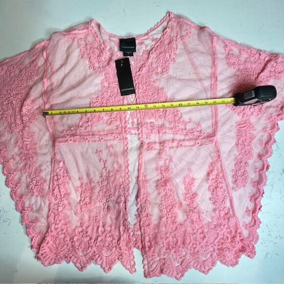 Liv Los Angeles New Peach Lace Swimsuit Cover Size Medium - Picture 14 of 15